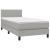 Pat box spring cu saltea, gri deschis, 80x200 cm, textil GartenMobel Dekor