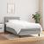 Pat box spring cu saltea, gri deschis, 80x200 cm, textil GartenMobel Dekor