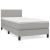 Pat box spring cu saltea, gri deschis, 80x200 cm, textil GartenMobel Dekor
