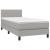 Pat box spring cu saltea, gri deschis, 90x190 cm, textil GartenMobel Dekor