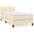 Pat box spring cu saltea, crem, 90x190 cm, textil GartenMobel Dekor