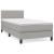 Pat box spring cu saltea, gri deschis, 100x200 cm, textil GartenMobel Dekor