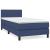 Pat box spring cu saltea, albastru, 100x200 cm, textil GartenMobel Dekor