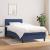 Pat box spring cu saltea, albastru, 100x200 cm, textil GartenMobel Dekor