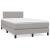Pat box spring cu saltea, gri deschis, 120x200 cm, textil GartenMobel Dekor