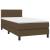 Pat box spring cu saltea, maro închis, 80x200 cm, textil GartenMobel Dekor