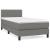 Pat box spring cu saltea, gri închis, 90x190 cm, textil GartenMobel Dekor