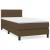 Pat box spring cu saltea, maro închis, 90x190 cm, textil GartenMobel Dekor