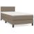 Pat box spring cu saltea, gri taupe, 90x190 cm, textil GartenMobel Dekor