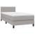 Pat box spring cu saltea, gri deschis, 90x200 cm, textil GartenMobel Dekor