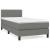 Pat box spring cu saltea, gri închis, 90x200 cm, textil GartenMobel Dekor