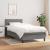 Pat box spring cu saltea, gri închis, 90x200 cm, textil GartenMobel Dekor