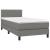 Pat box spring cu saltea, gri închis, 90x200 cm, textil GartenMobel Dekor