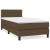 Pat box spring cu saltea, maro închis, 90x200 cm, textil GartenMobel Dekor