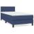 Pat box spring cu saltea, albastru, 100x200 cm, textil GartenMobel Dekor