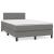 Pat box spring cu saltea, gri închis, 120x200 cm, textil GartenMobel Dekor