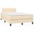 Pat box spring cu saltea, crem, 120x200 cm, textil GartenMobel Dekor
