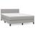 Pat box spring cu saltea, gri deschis, 140x190 cm, textil GartenMobel Dekor