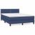 Pat box spring cu saltea, albastru, 140x200 cm, textil GartenMobel Dekor