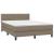 Pat continental cu saltea gri taupe 140x200 cm material textil GartenMobel Dekor