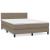 Pat continental cu saltea gri taupe 140x200 cm material textil GartenMobel Dekor