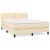 Pat continental cu saltea, crem, 140x200 cm, material textil GartenMobel Dekor
