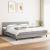 Pat continental, gri deschis, 180x200 cm, material textil GartenMobel Dekor