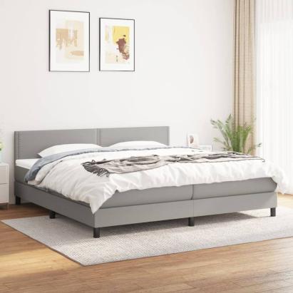 Pat continental, gri deschis, 180x200 cm, material textil GartenMobel Dekor