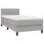 Pat box spring cu saltea, gri deschis, 80x200 cm, textil GartenMobel Dekor