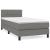 Pat box spring cu saltea, gri închis, 80x200 cm, textil GartenMobel Dekor