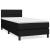 Pat box spring cu saltea, negru, 80x200 cm, textil GartenMobel Dekor