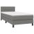 Pat box spring cu saltea, gri închis, 90x190 cm, textil GartenMobel Dekor
