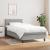 Pat box spring cu saltea, gri deschis, 90x200 cm, textil GartenMobel Dekor