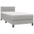 Pat box spring cu saltea, gri deschis, 90x200 cm, textil GartenMobel Dekor