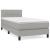 Pat box spring cu saltea, gri deschis, 90x200 cm, textil GartenMobel Dekor