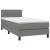 Pat box spring cu saltea, gri închis, 90x200 cm, textil GartenMobel Dekor