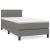 Pat box spring cu saltea, gri închis, 90x200 cm, textil GartenMobel Dekor