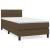 Pat box spring cu saltea, maro închis, 90x200 cm, textil GartenMobel Dekor