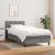 Pat box spring cu saltea, gri închis, 100x200 cm, textil GartenMobel Dekor