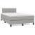 Pat box spring cu saltea, gri deschis, 120x200 cm, textil GartenMobel Dekor