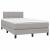 Pat box spring cu saltea, gri deschis, 120x200 cm, textil GartenMobel Dekor