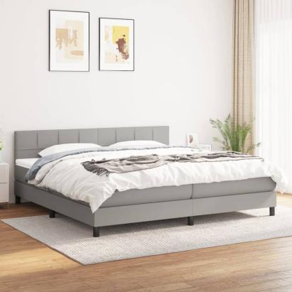 Pat continental, gri deschis, 180x200 cm, material textil GartenMobel Dekor