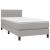 Pat box spring cu saltea, gri deschis, 80x200 cm, textil GartenMobel Dekor