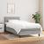 Pat box spring cu saltea, gri deschis, 80x200 cm, textil GartenMobel Dekor