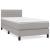 Pat box spring cu saltea, gri deschis, 80x200 cm, textil GartenMobel Dekor