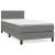Pat box spring cu saltea, gri închis, 80x200 cm, textil GartenMobel Dekor