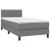 Pat box spring cu saltea, gri închis, 80x200 cm, textil GartenMobel Dekor