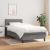 Pat box spring cu saltea, gri închis, 80x200 cm, textil GartenMobel Dekor