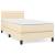 Pat box spring cu saltea, crem, 80x200 cm, textil GartenMobel Dekor