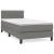 Pat box spring cu saltea, gri închis, 90x190 cm, textil GartenMobel Dekor